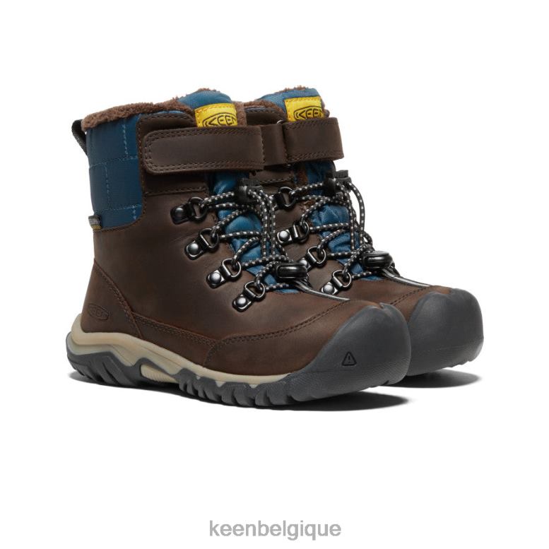 chaussure KEEN botte imperméable Greta grain de café/bleu sarcelle Grands enfants PD0JD1016