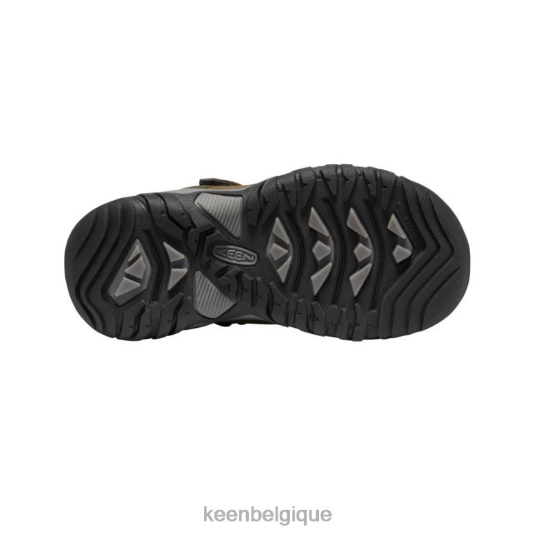 chaussure KEEN botte imperméable Ridge Flex olive foncé/citron foncé petits enfants PD0JD907