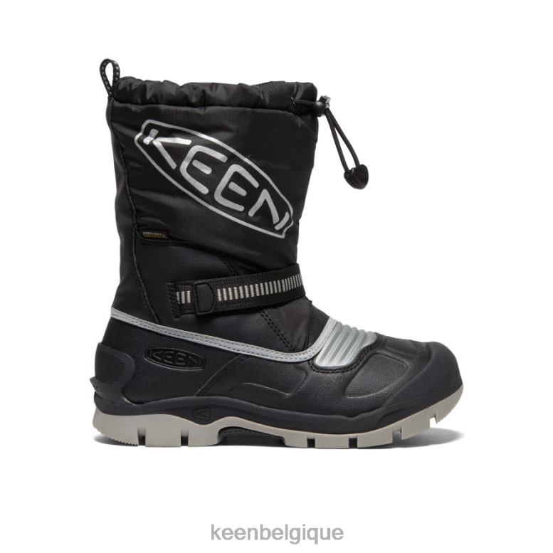 chaussure KEEN botte imperméable à la traîne des neiges Noir argent Grands enfants PD0JD1000
