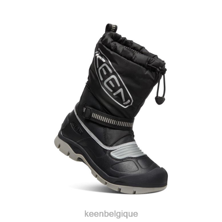 chaussure KEEN botte imperméable à la traîne des neiges Noir argent Grands enfants PD0JD1000