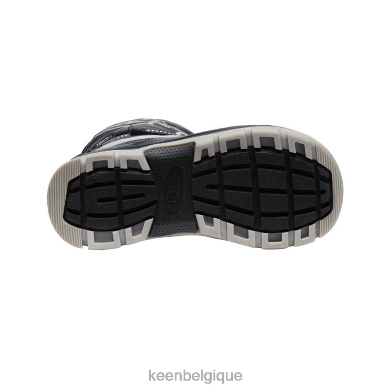 chaussure KEEN botte imperméable à la traîne des neiges Noir argent Grands enfants PD0JD1000