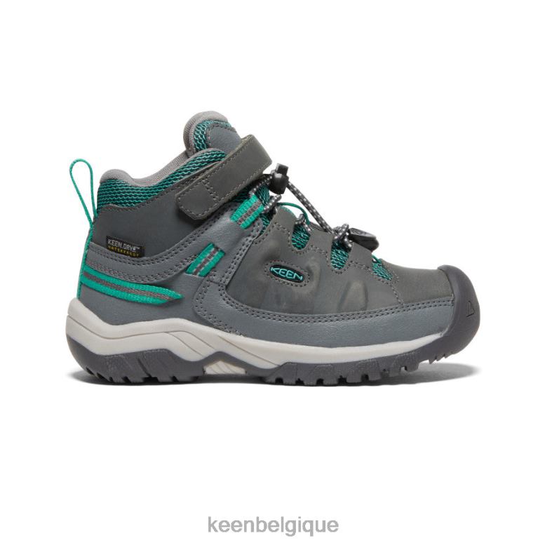 chaussure KEEN botte imperméable targhee gris acier/porcelaine petits enfants PD0JD877