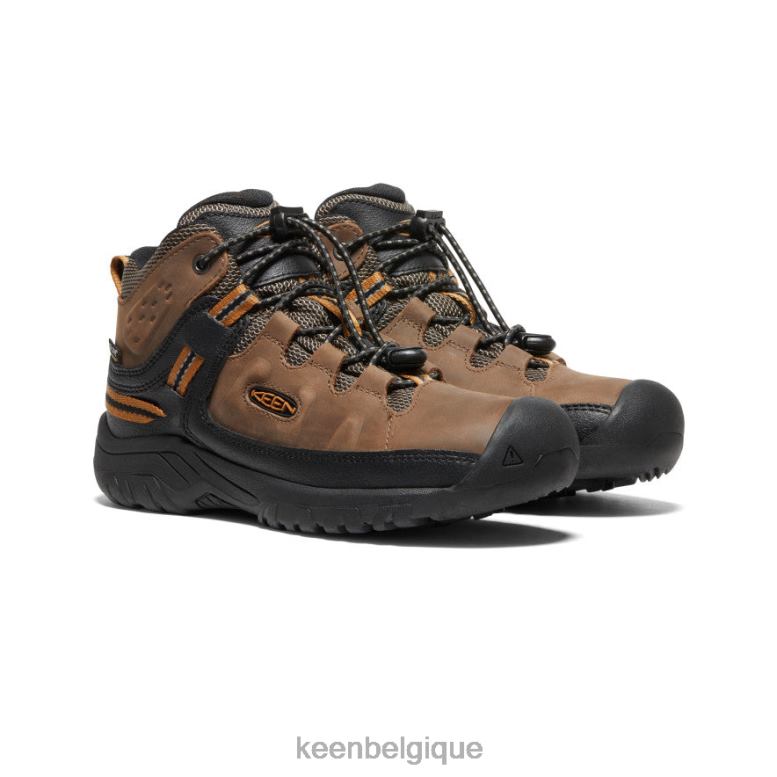 chaussure KEEN botte imperméable targhee terre foncée/marron doré Grands enfants PD0JD895