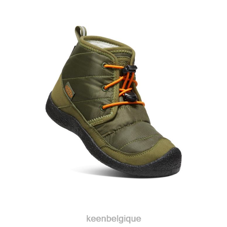 chaussure KEEN chukka imperméable howser ii capulet olive/orange roussâtre Grands enfants PD0JD936