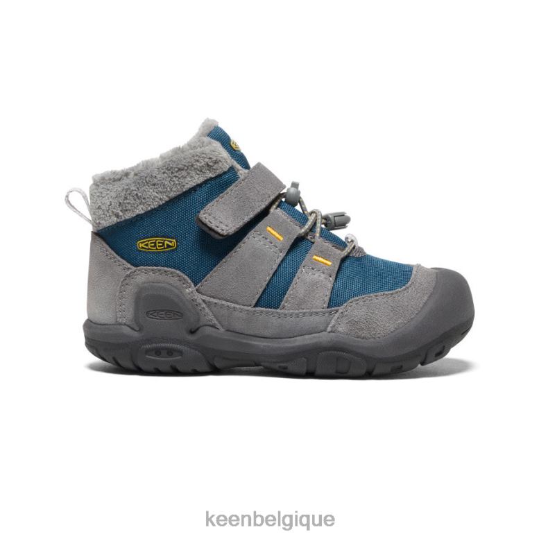 chaussure KEEN chukka à noeud gris acier/bleu sarcelle aile petits enfants PD0JD979