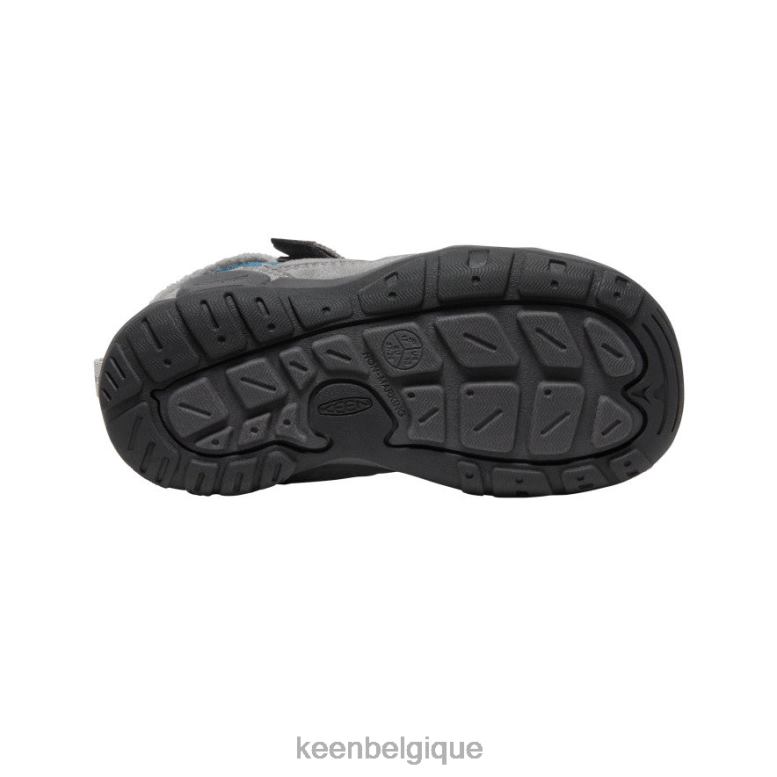 chaussure KEEN chukka à noeud gris acier/bleu sarcelle aile petits enfants PD0JD979