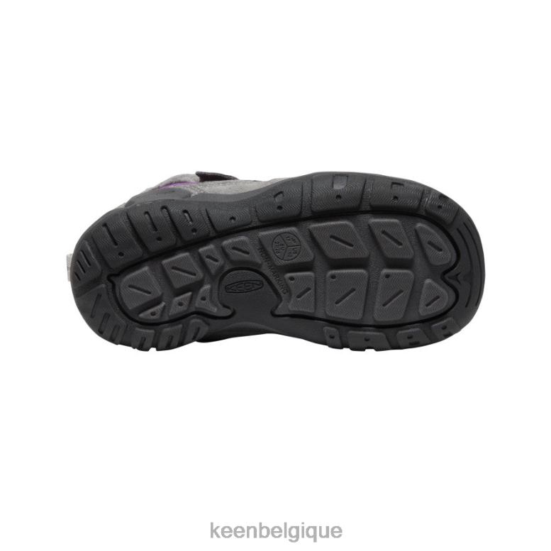 chaussure KEEN chukka à noeud gris acier/charisme petits enfants PD0JD981