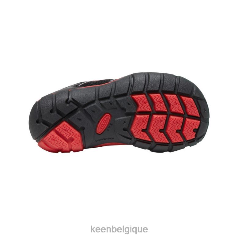 chaussure KEEN sneaker chandler 2 cnx tapis noir/rouge petits enfants PD0JD901