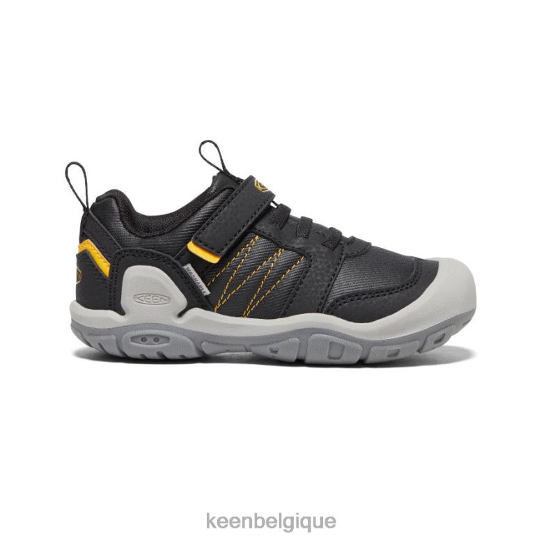chaussure KEEN sneaker à pointe nouée noir jaune petits enfants PD0JD971