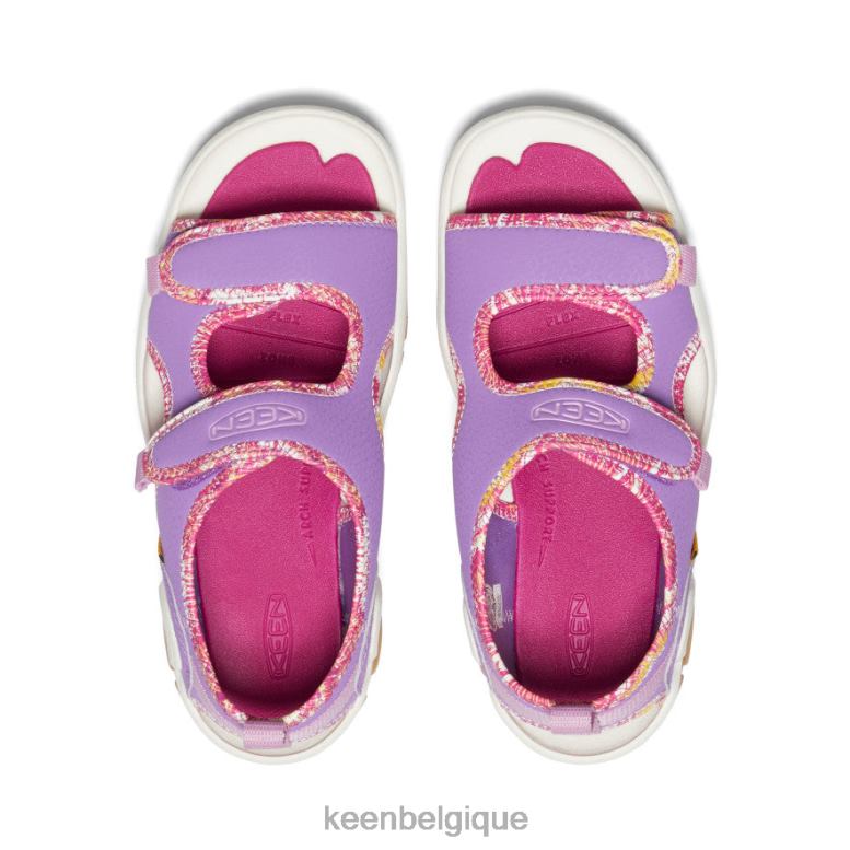 chaussure KEEN Knotch Creek à bout ouvert lavande anglaise/fuchsia festival Grands enfants PD0JD887