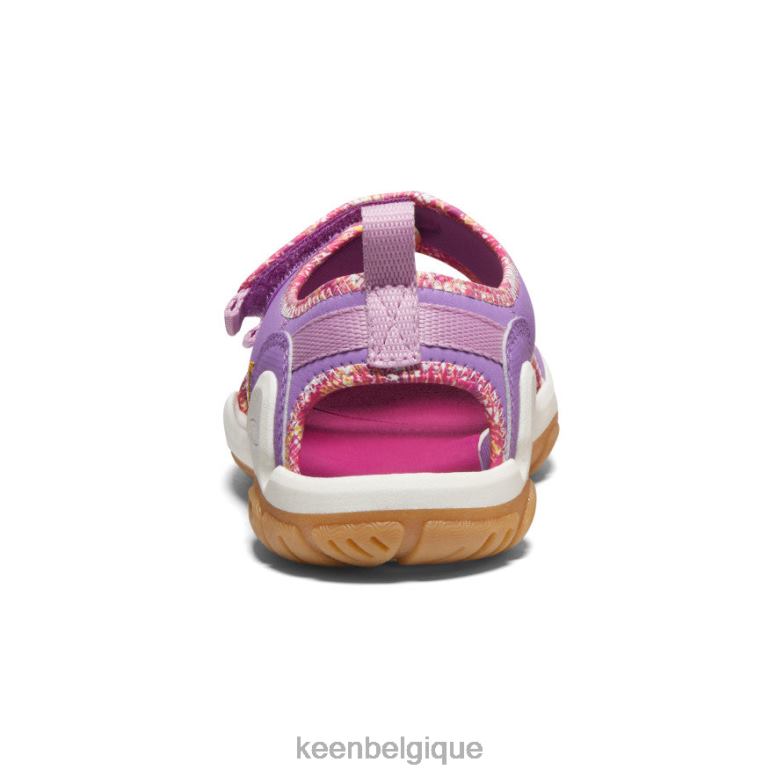 chaussure KEEN Knotch Creek à bout ouvert lavande anglaise/fuchsia festival Grands enfants PD0JD887