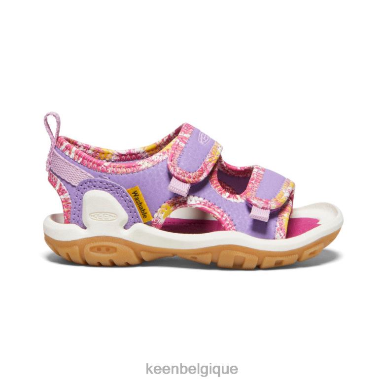 chaussure KEEN Knotch Creek à bout ouvert lavande anglaise/fuchsia festival les tout-petits PD0JD815