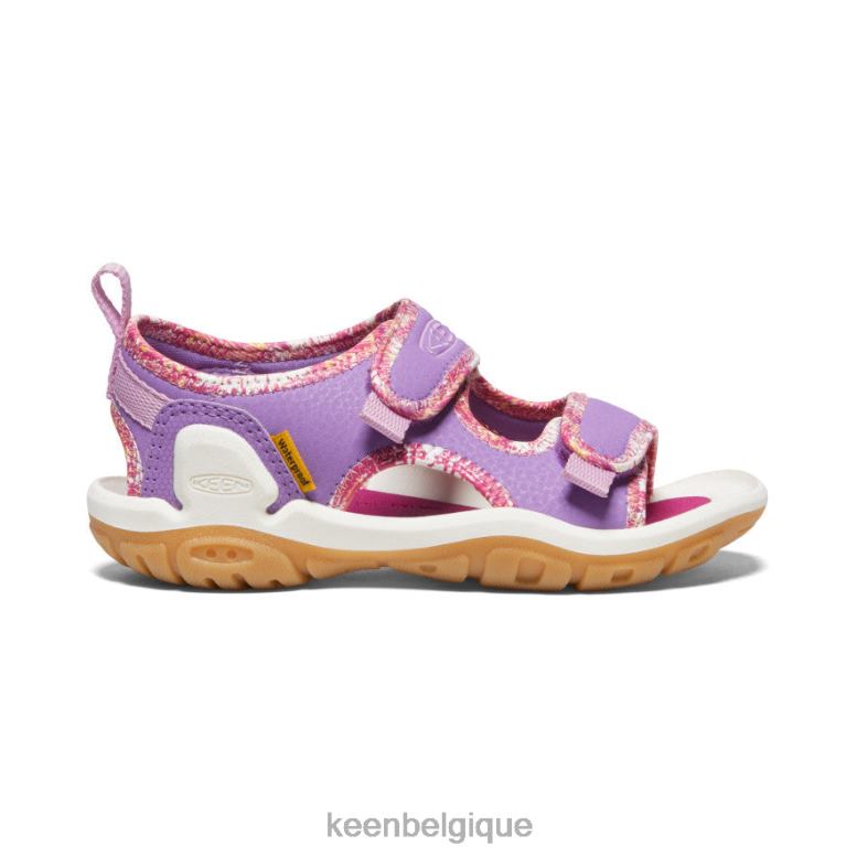 chaussure KEEN Knotch Creek à bout ouvert lavande anglaise/fuchsia festival petits enfants PD0JD770