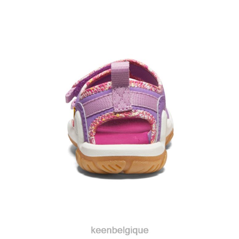chaussure KEEN Knotch Creek à bout ouvert lavande anglaise/fuchsia festival petits enfants PD0JD770