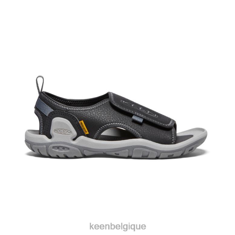 chaussure KEEN Knotch River à bout ouvert noir/gris acier Grands enfants PD0JD950