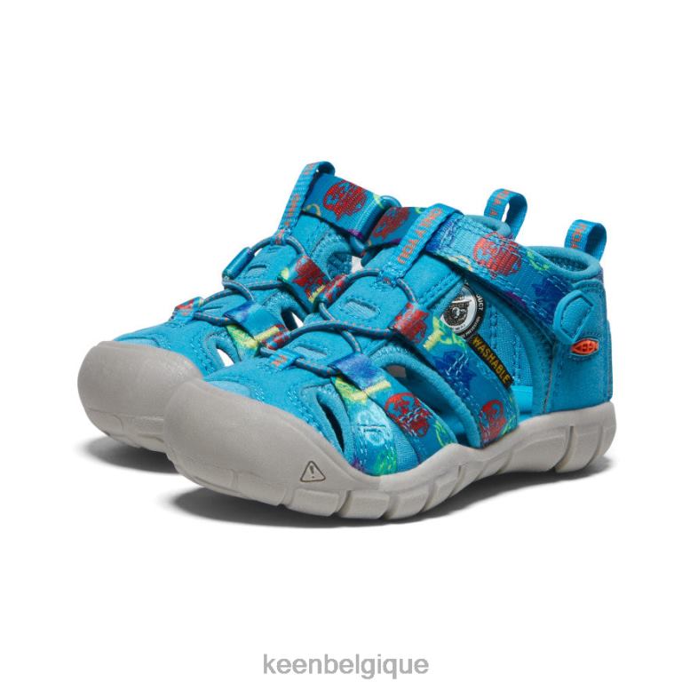 chaussure KEEN Seacamp II CNX x Smokey Bear ours fumé/bleu fjord les tout-petits PD0JD821