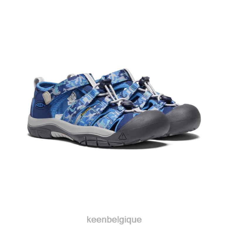 chaussure KEEN newport h2 camouflage/cobalt brillant Grands enfants PD0JD767