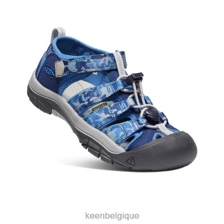 chaussure KEEN newport h2 camouflage/cobalt brillant Grands enfants PD0JD767