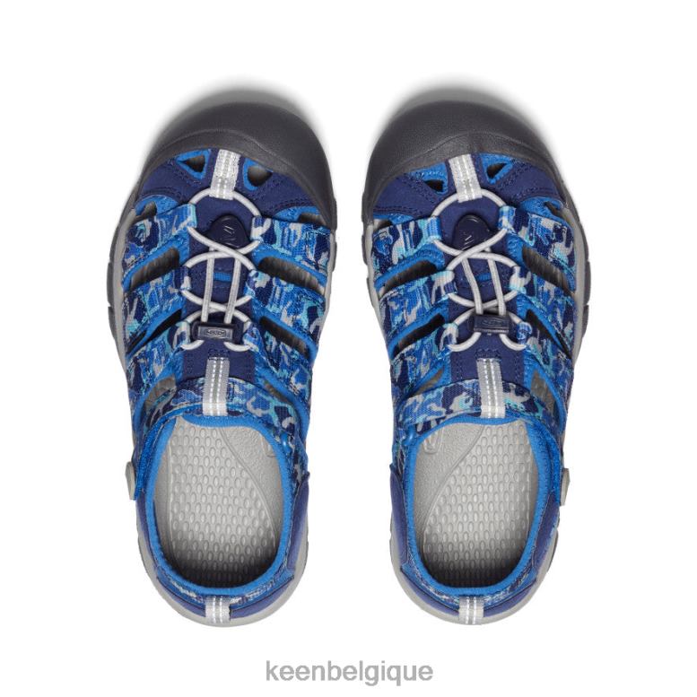 chaussure KEEN newport h2 camouflage/cobalt brillant Grands enfants PD0JD767