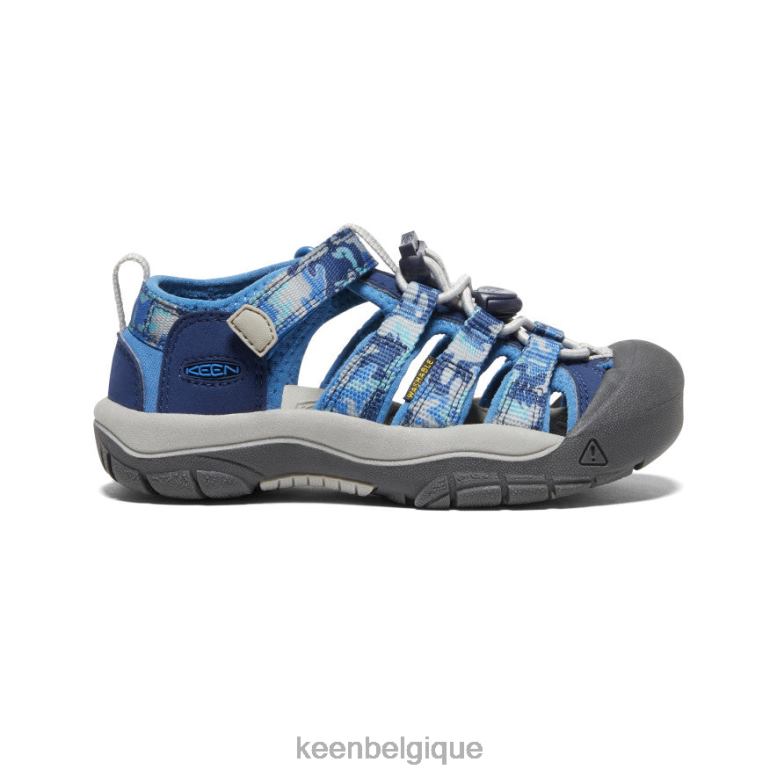 chaussure KEEN newport h2 camouflage/cobalt brillant petits enfants PD0JD748