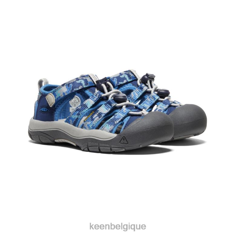 chaussure KEEN newport h2 camouflage/cobalt brillant petits enfants PD0JD748