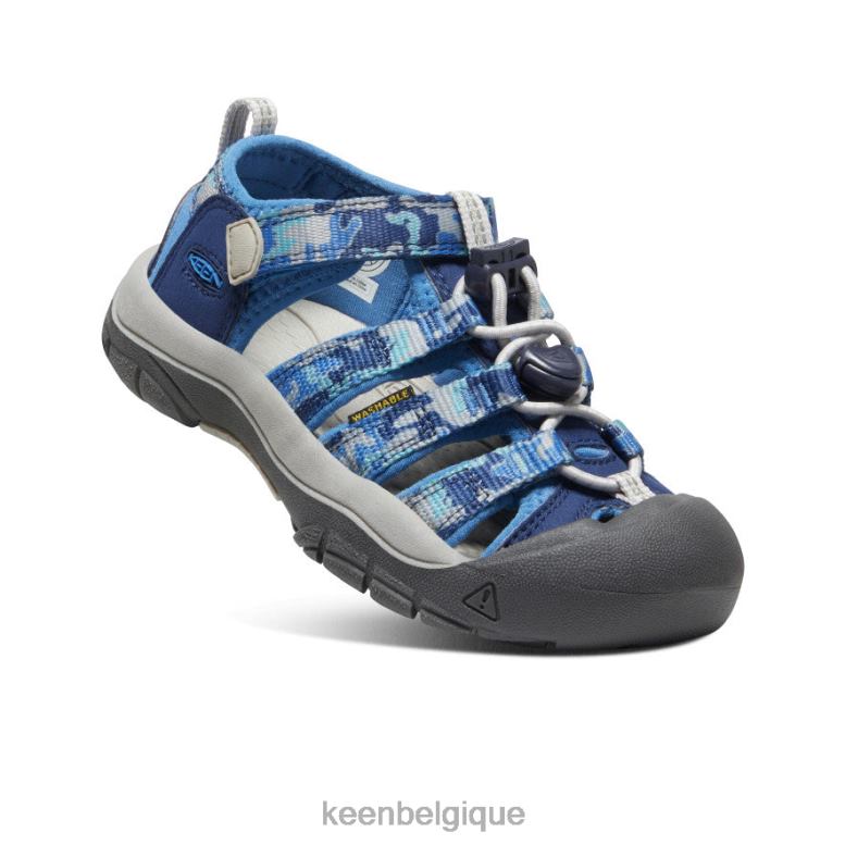 chaussure KEEN newport h2 camouflage/cobalt brillant petits enfants PD0JD748