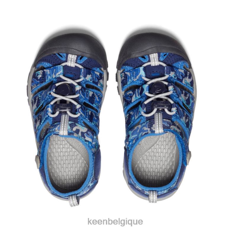 chaussure KEEN newport h2 camouflage/cobalt brillant petits enfants PD0JD748