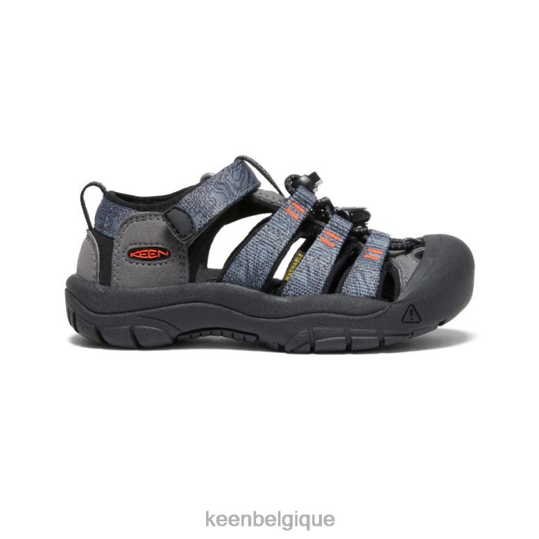 chaussure KEEN newport h2 gris acier/noir petits enfants PD0JD735