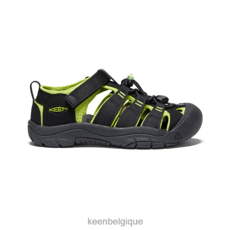 chaussure KEEN newport h2 noir/vert citron Grands enfants PD0JD764
