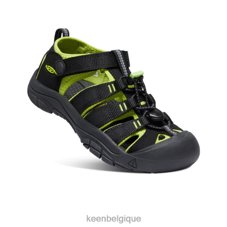 chaussure KEEN newport h2 noir/vert citron Grands enfants PD0JD764