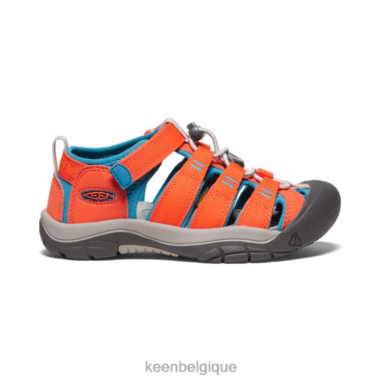 chaussure KEEN newport h2 orange sécurité/bleu fjord Grands enfants PD0JD756