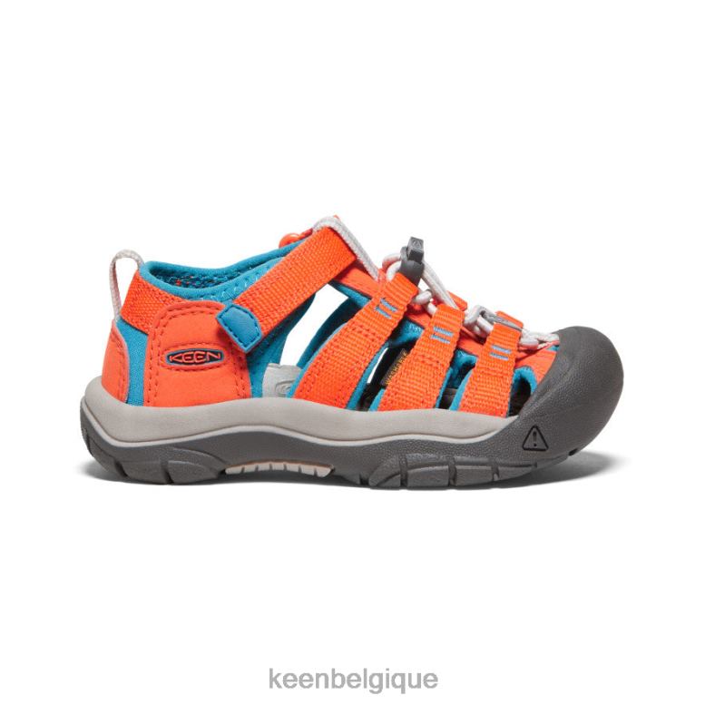 chaussure KEEN newport h2 orange sécurité/bleu fjord petits enfants PD0JD738