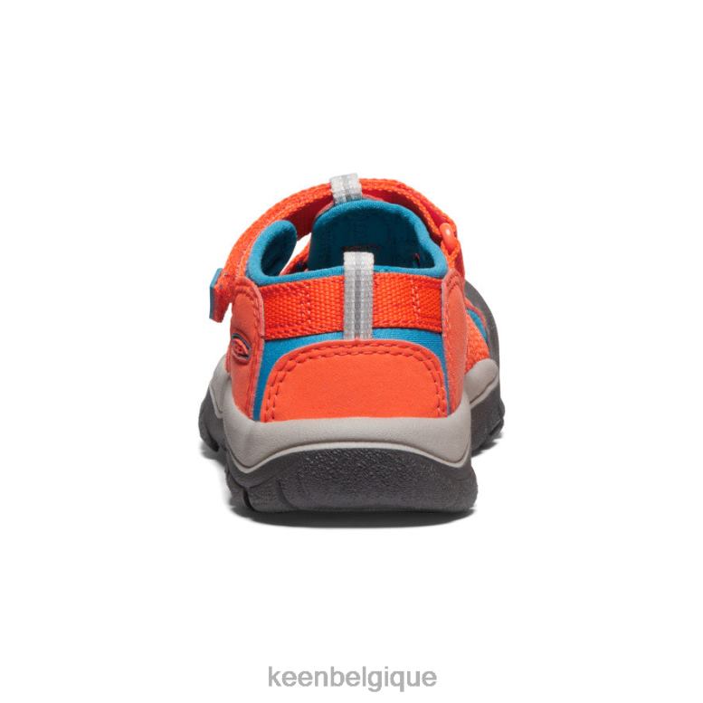 chaussure KEEN newport h2 orange sécurité/bleu fjord petits enfants PD0JD738