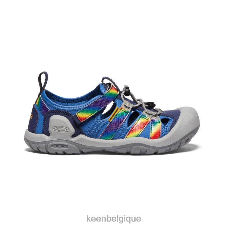 chaussure KEEN ruisseau Knotch colorant cravate cobalt/arc-en-ciel brillant Grands enfants PD0JD778