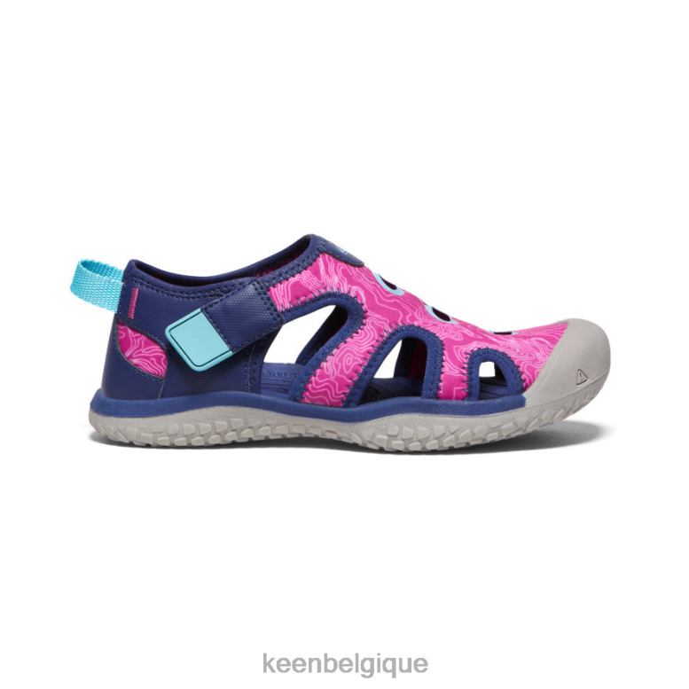 chaussure KEEN sandale en galuchat bleu profond/fuchsia festival Grands enfants PD0JD917