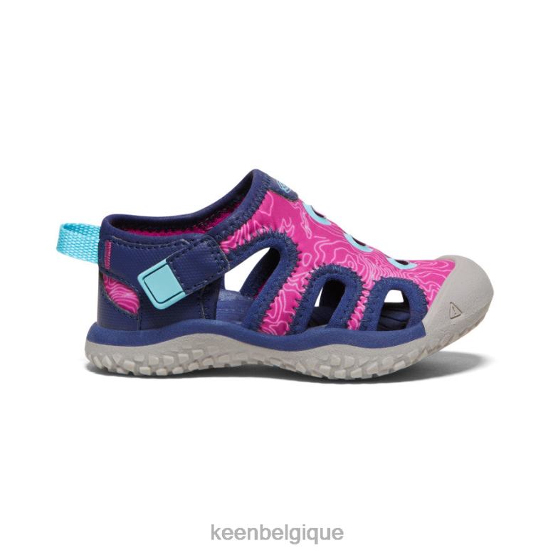chaussure KEEN sandale en galuchat bleu profond/fuchsia festival les tout-petits PD0JD945