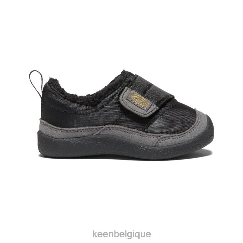chaussure KEEN comment envelopper noir/gris acier les tout-petits PD0JD988