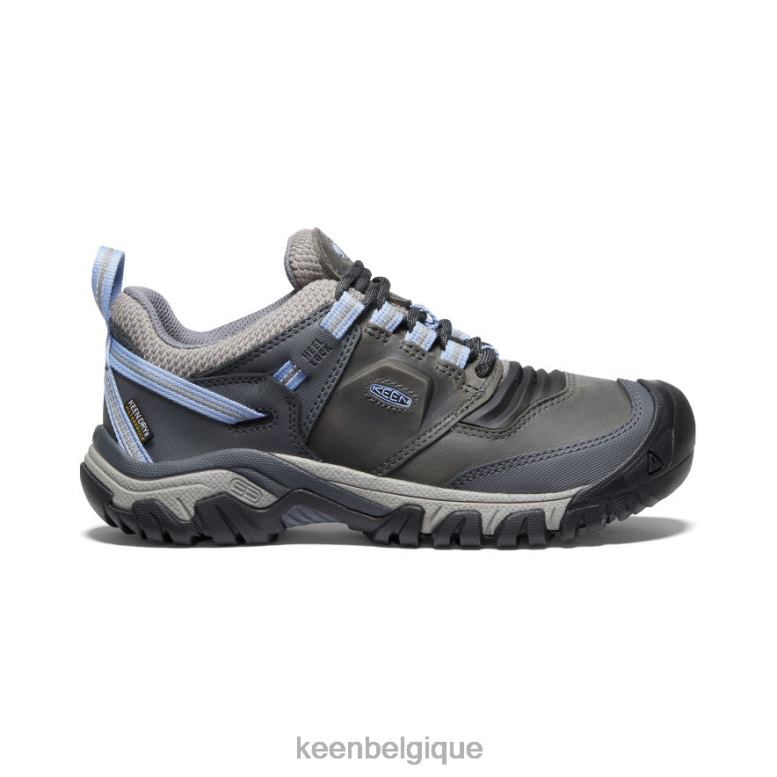 chaussure KEEN Ridge Flex imperméable à l'eau gris acier/hortensia femmes PD0JD648