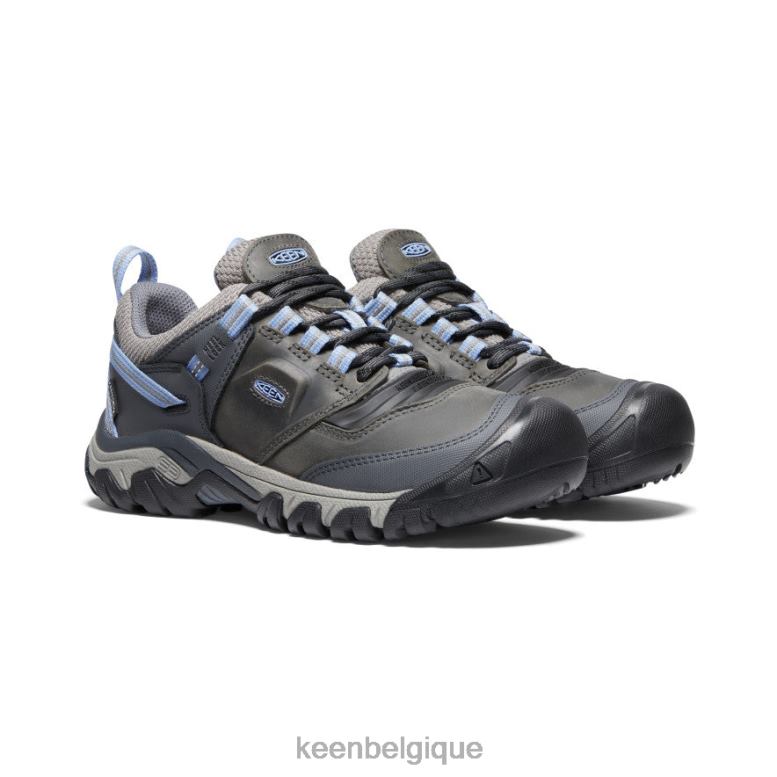 chaussure KEEN Ridge Flex imperméable à l'eau gris acier/hortensia femmes PD0JD648