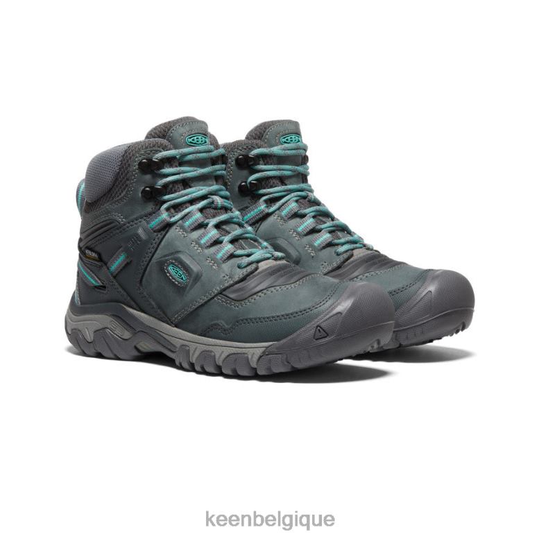 chaussure KEEN botte imperméable Ridge Flex gris acier/porcelaine femmes PD0JD574