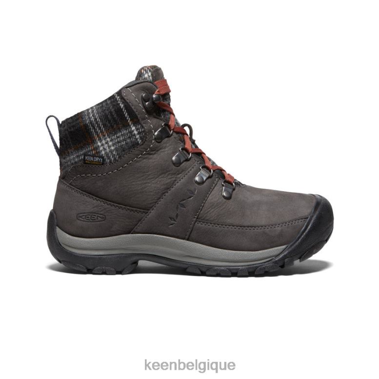 chaussure KEEN botte imperméable d'hiver kaci iii aimant/carreaux noirs femmes PD0JD676
