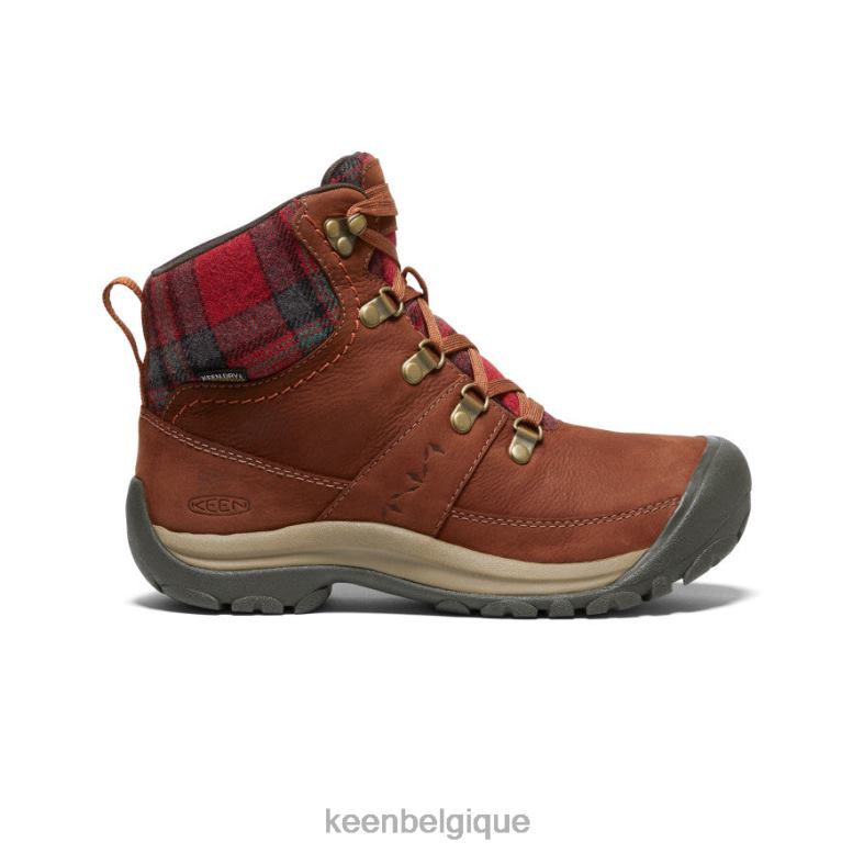 chaussure KEEN botte imperméable d'hiver kaci iii écaille de tortue/carreaux rouge femmes PD0JD677
