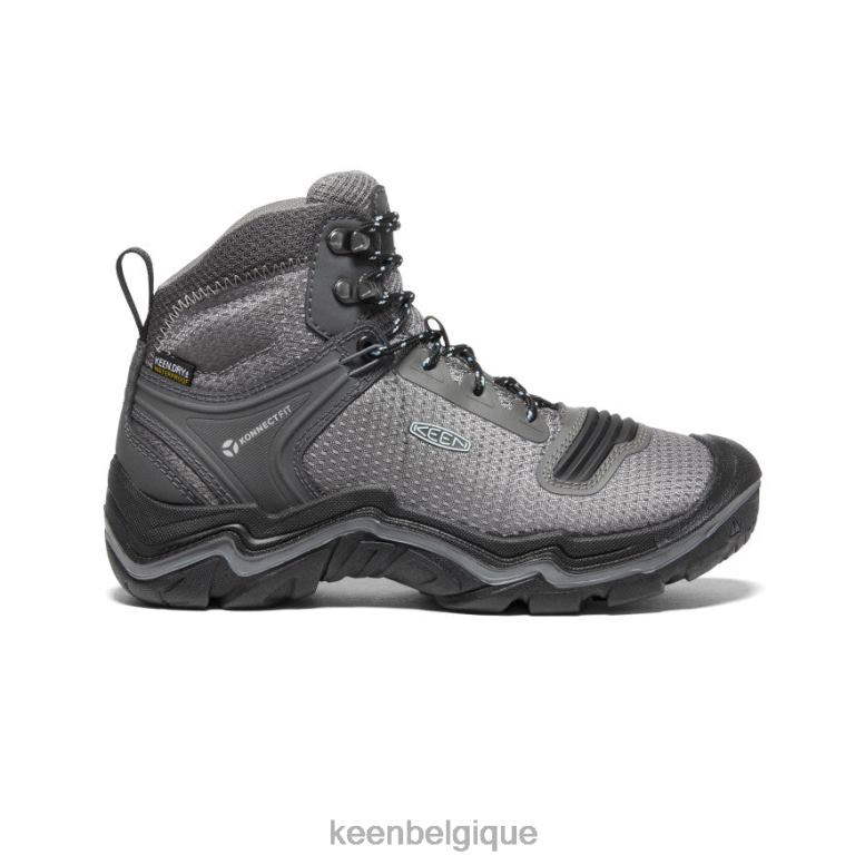chaussure KEEN durand evo imperméable mi gris acier/bleu nuage femmes PD0JD600