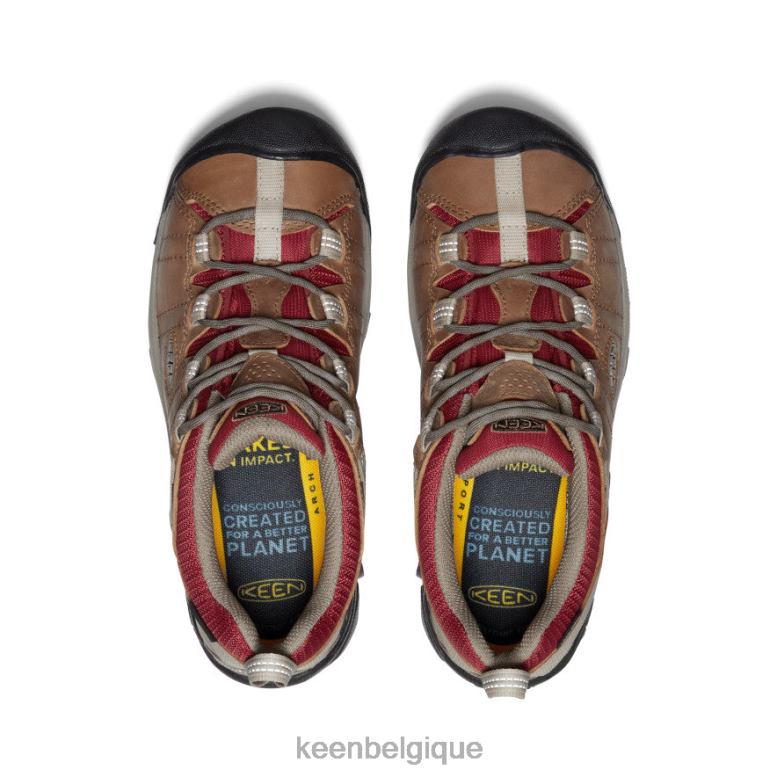 chaussure KEEN Targhee II étanche safari/merlot femmes PD0JD543
