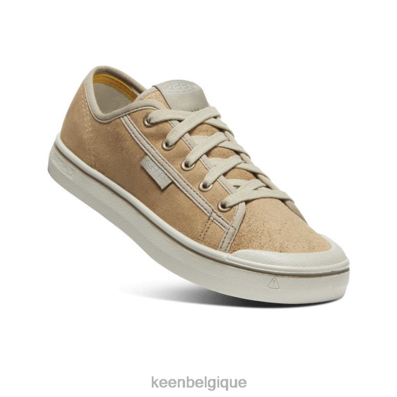 chaussure KEEN sneaker en cuir de récolte elsa beige/bouleau argenté femmes PD0JD627
