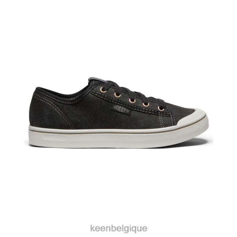 chaussure KEEN sneaker en cuir de récolte elsa bouleau noir/argenté femmes PD0JD628