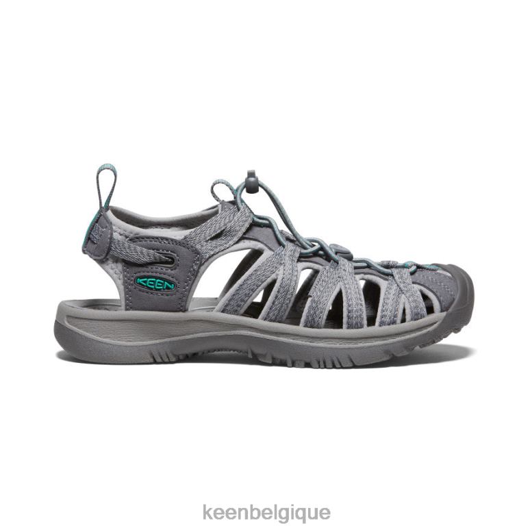chaussure KEEN chuchoter gris moyen/vert paon femmes PD0JD521