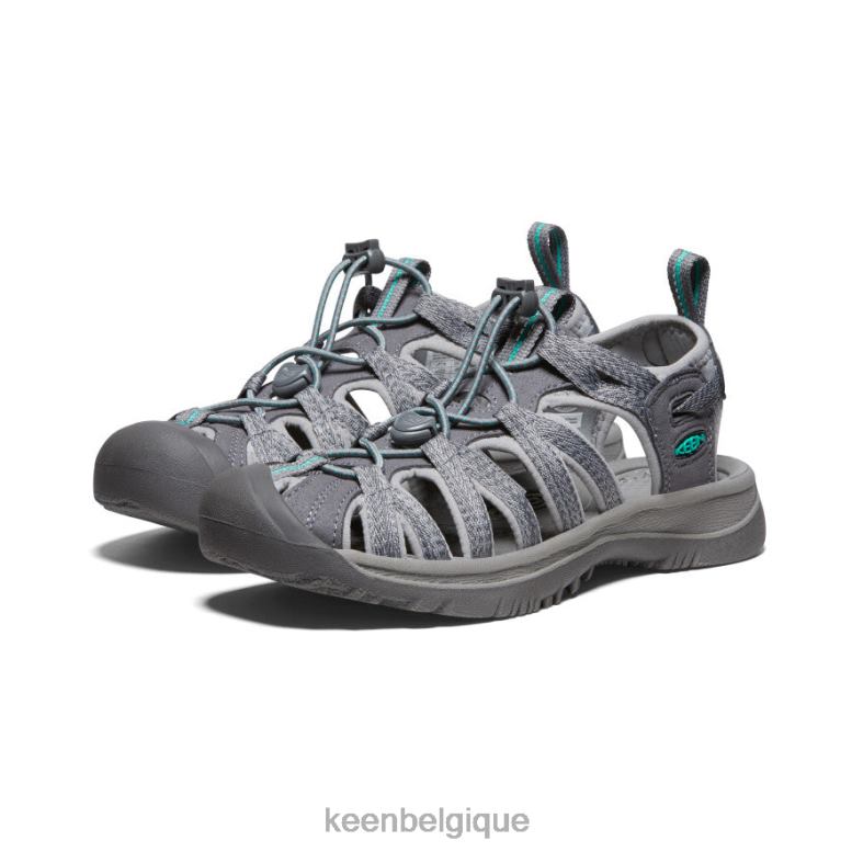 chaussure KEEN chuchoter gris moyen/vert paon femmes PD0JD521