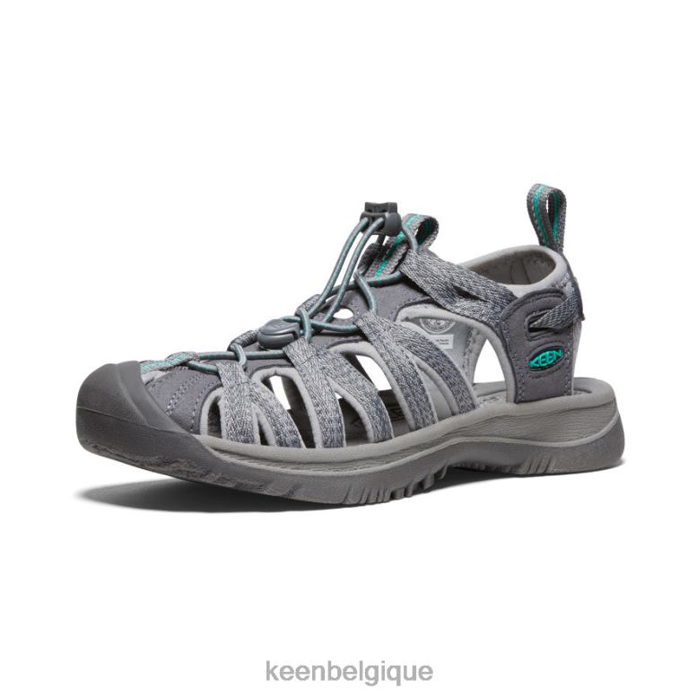 chaussure KEEN chuchoter gris moyen/vert paon femmes PD0JD521