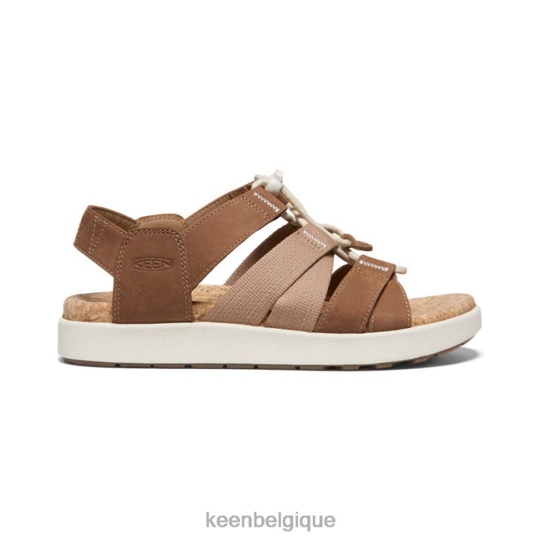 chaussure KEEN elle sandale à brides mixtes noix de coco/bouleau grillé femmes PD0JD427
